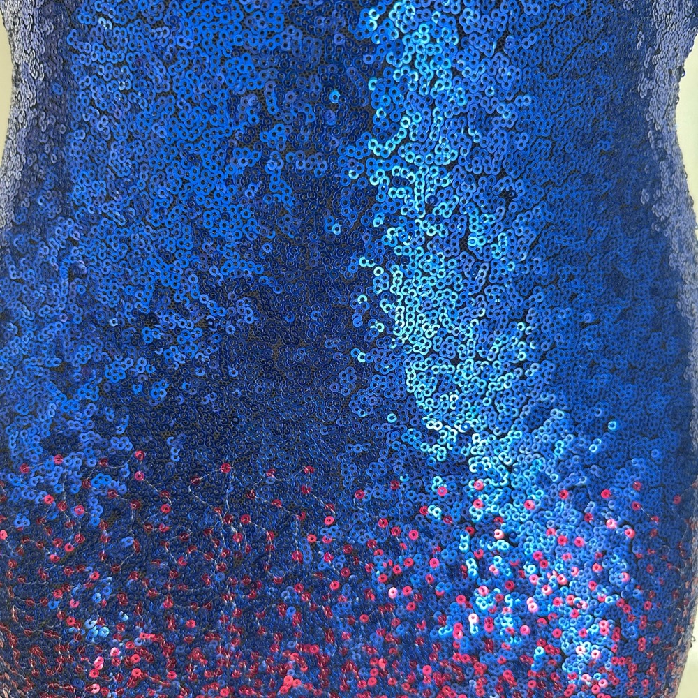 Shein Belle Sequin Gown Blue/Pink Formal Prom‎ XS Party Fairy Whimsical - Picture 11 of 11